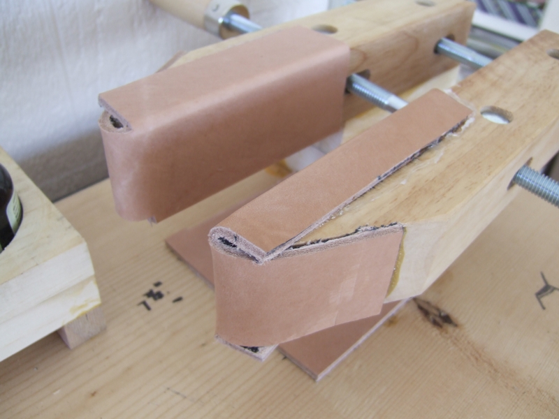 Padding on woodworker's clamp